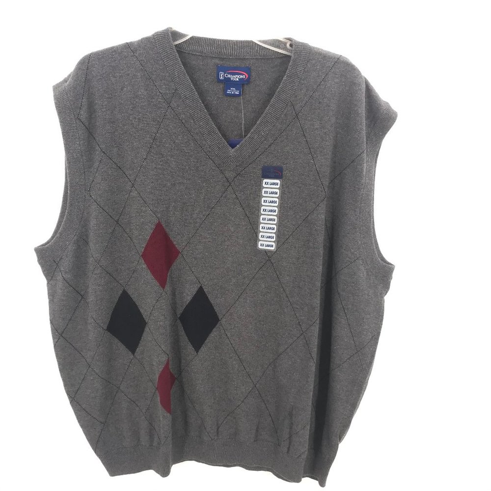 NWT Champions Tour dark grey golf vest
